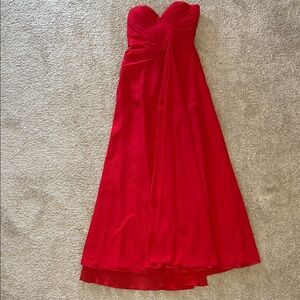Faviana Strapless Red Gown